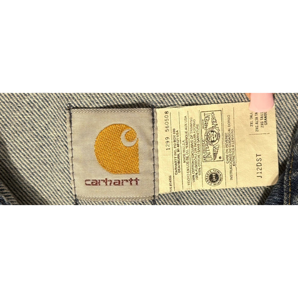 Vtg Carhartt Denim Vest Mens Trucker 2XL Tall Sons of Anarchy Union Made in USA - Picture 3 of 9